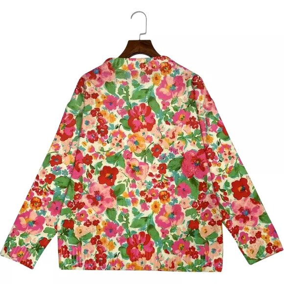 Striped Casual Knitted Cardigan Sweater Size XL - Picture 4 of 4